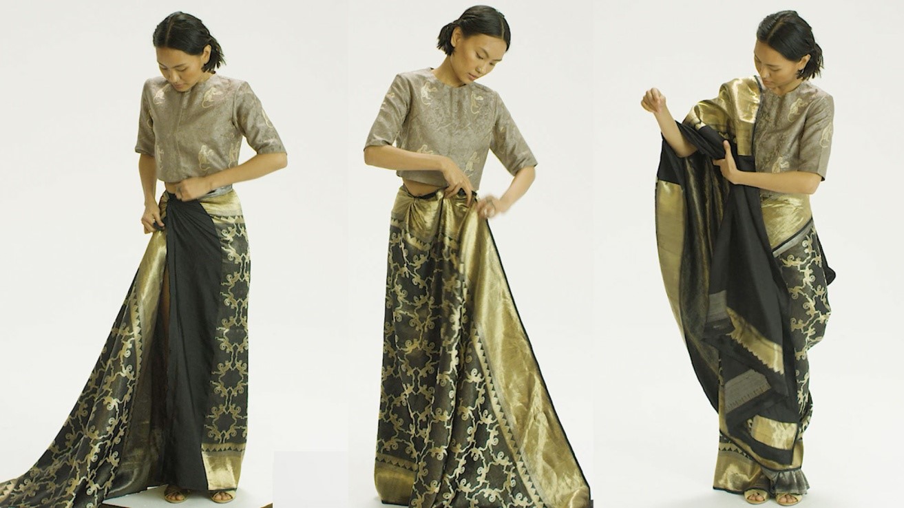Indowestern style of draping a saree : In this look, i have